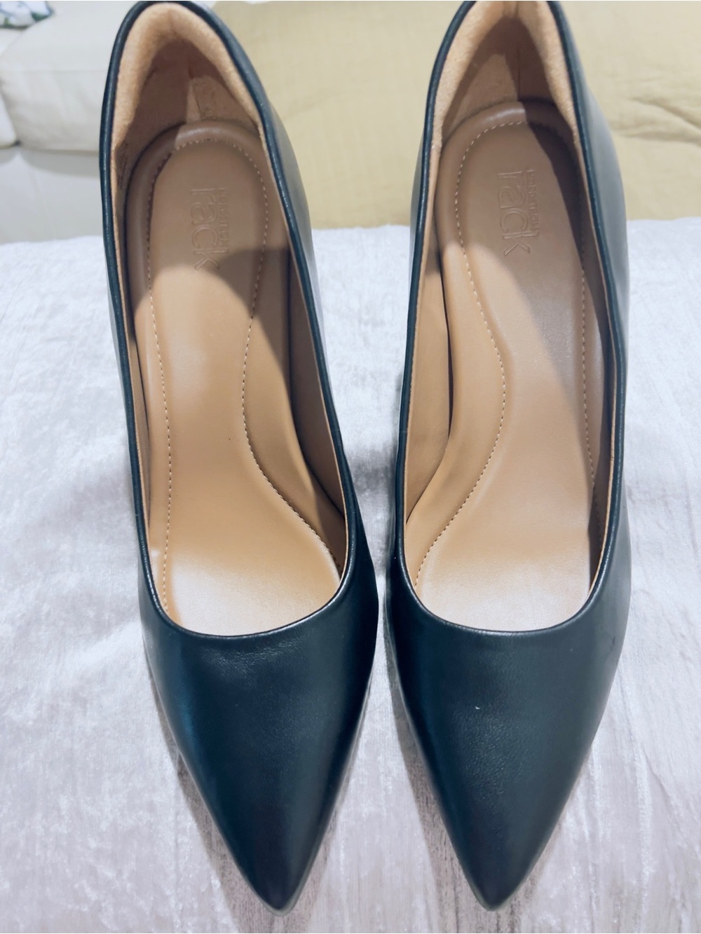 Nordstrom Black Pointed Toe Leather Pumps